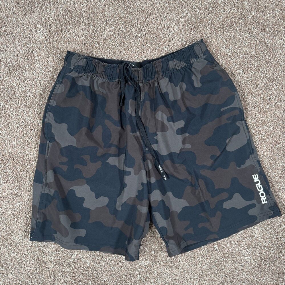 Rogue Shorts Mens Medium Camo Fitness Crossfit Athletic 8" Inseam